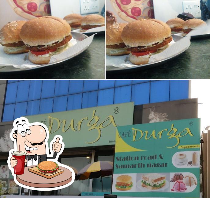 Try out a burger at Cafe Durga