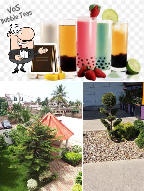 La extérieur et boisson du restaurant