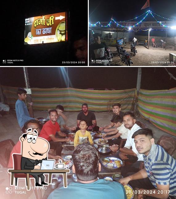 Sharma ji ka dhaba is distinguished by interior and exterior