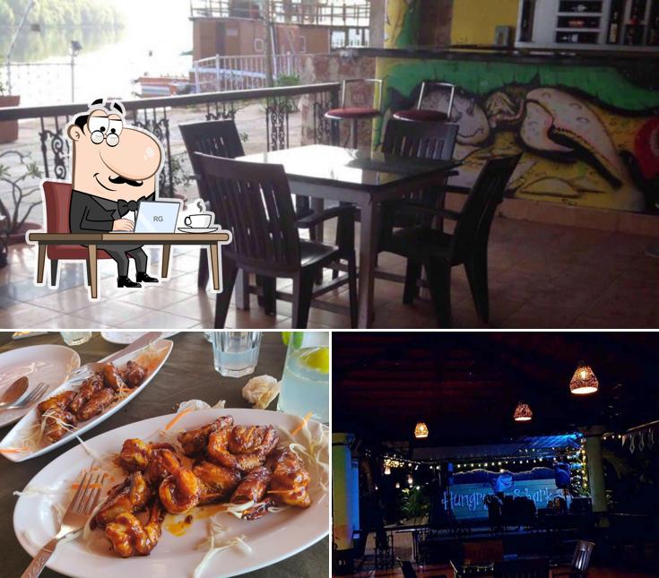 Hungry shark is distinguished by interior and food