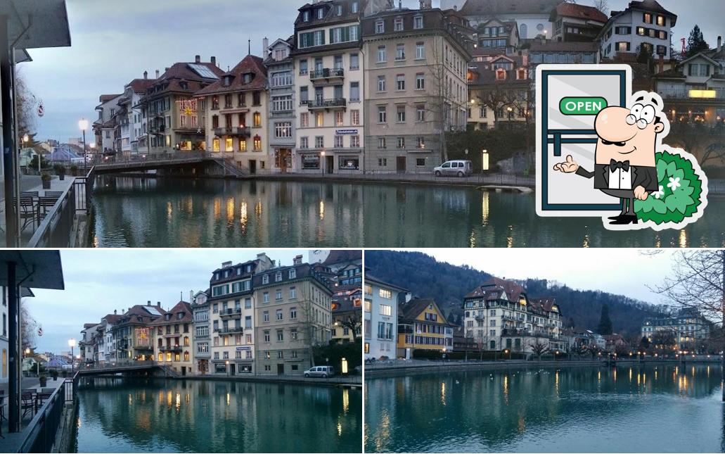 Goditi la vista dagli esterni di Hotel Aare Thun