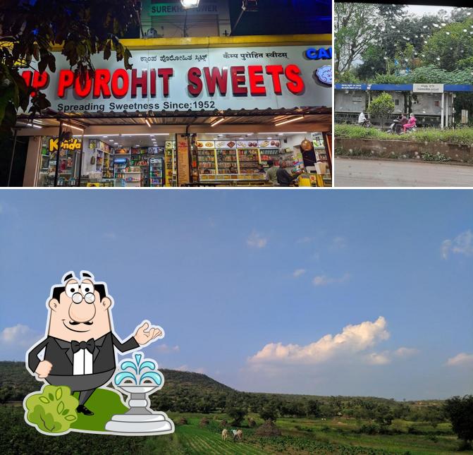 The picture of exterior and interior at Original Camp purohit sweets (Udyambag branch)