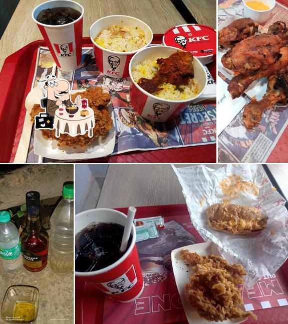 Fried chicken at KFC Fried chicken at KFC