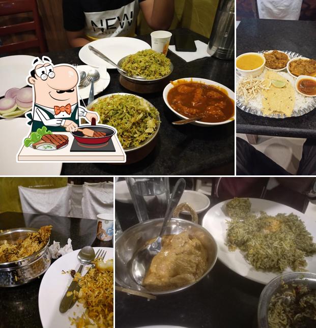 Order meat meals at Aahar restaurant