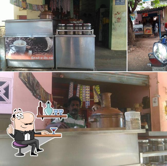 The interior of sekar tea shop