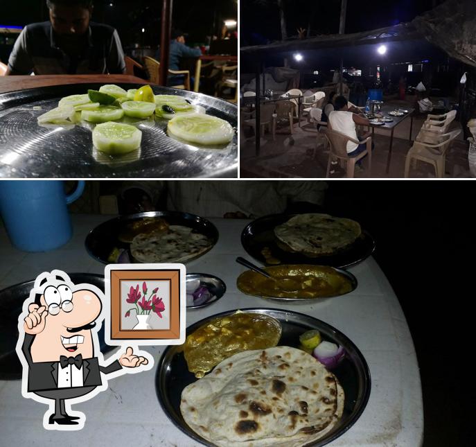 This is the picture depicting interior and food at Lovely Punjabi & Family Dhaba