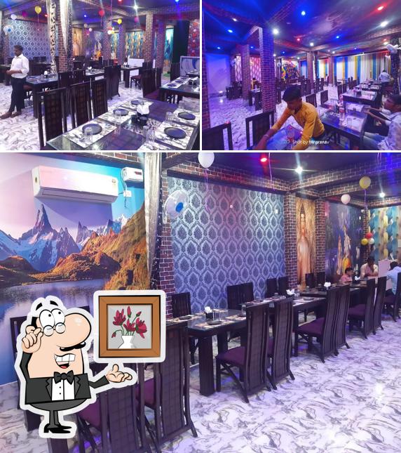 The interior of Raj Gharana Family Restaurant