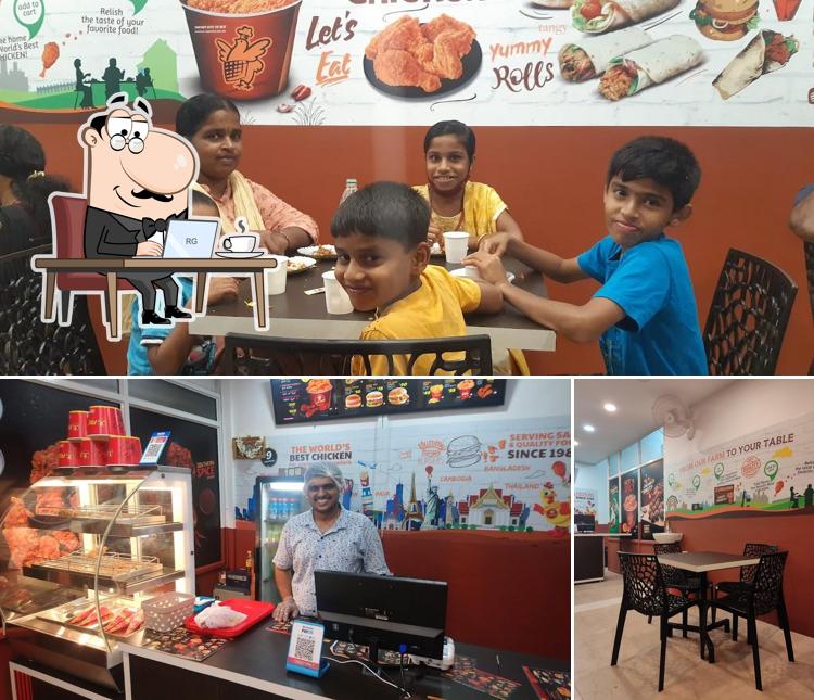 The interior of five star chicken