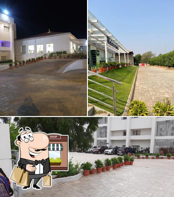 The exterior of Aahaar Veg Restaurant