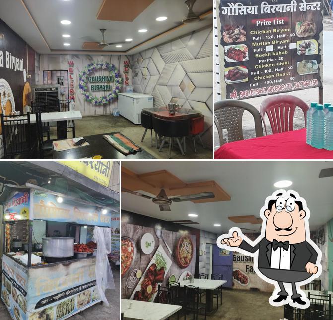 The interior of Gausiya biryani center