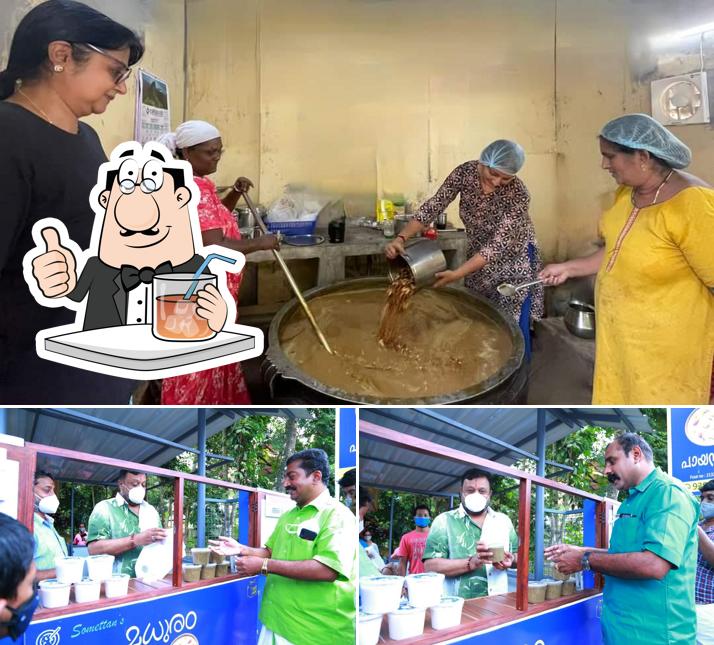 The restaurant's drink and food