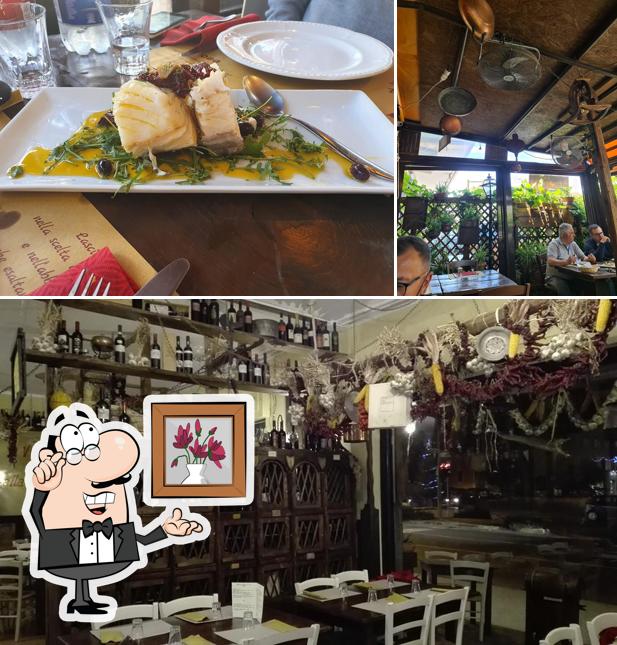 Gli interni di Osteria del Baccala'