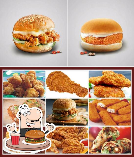 Try out a burger at The American Chicken