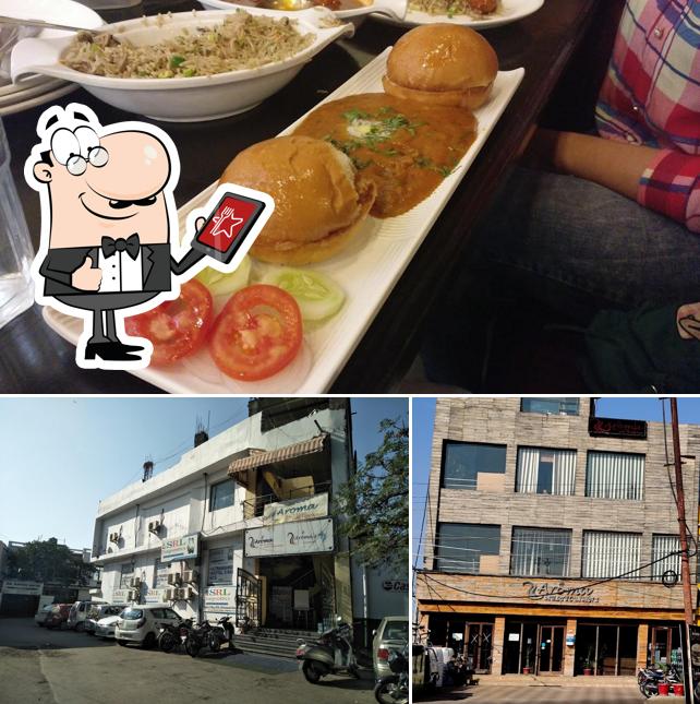 The picture of Aroma Multi Cusine Family Restaurant’s exterior and food