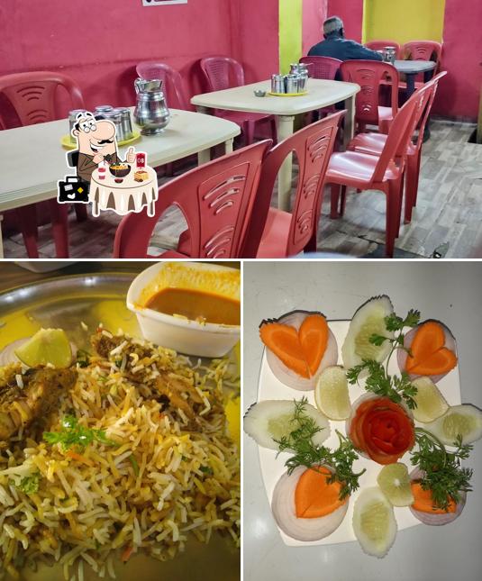 This is the image showing food and interior at HOTEL DARBAR