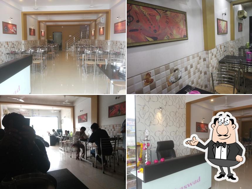 The interior of Aaswad Restaurant