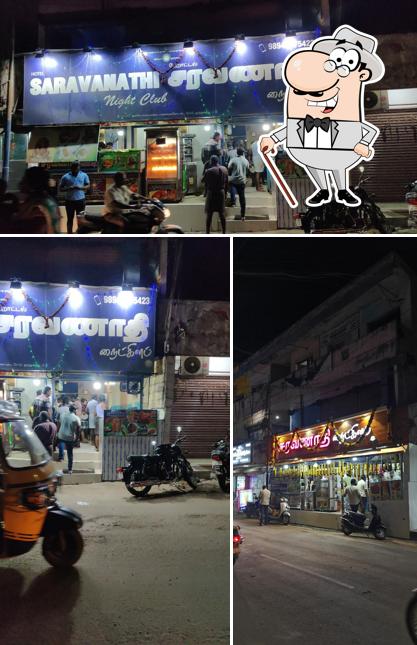 The exterior of Saravanathi Night Club