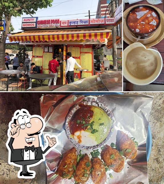 Among various things one can find interior and food at Sector 18 Aunty Momos SINCE 1988