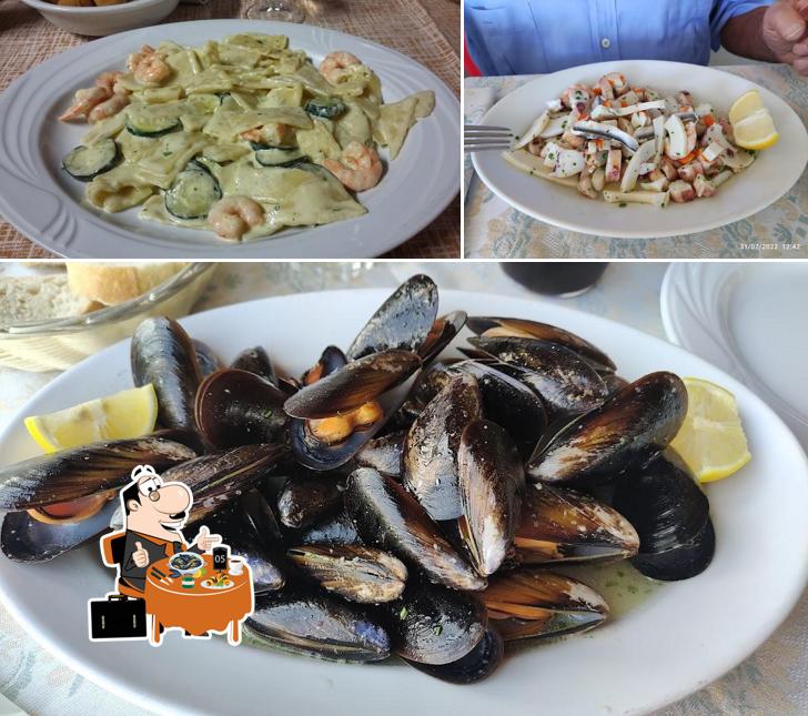 I clienti di Bar Lago Berico Di Antonio Acampora possono avere diversi piatti di mare