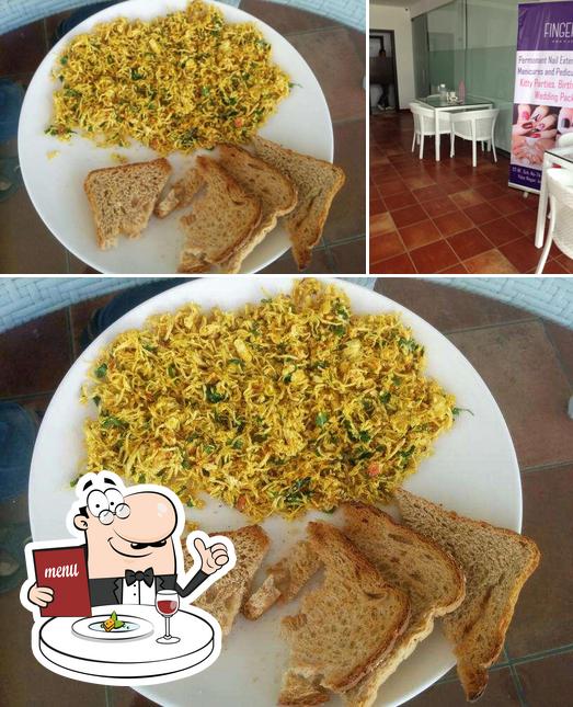 Check out the picture depicting food and interior at The Wellness Studio