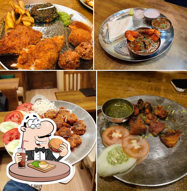 Get a burger at Dainik Malvani