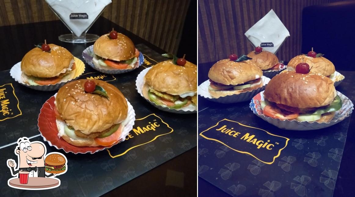 Get a burger at JUICE MAGIC
