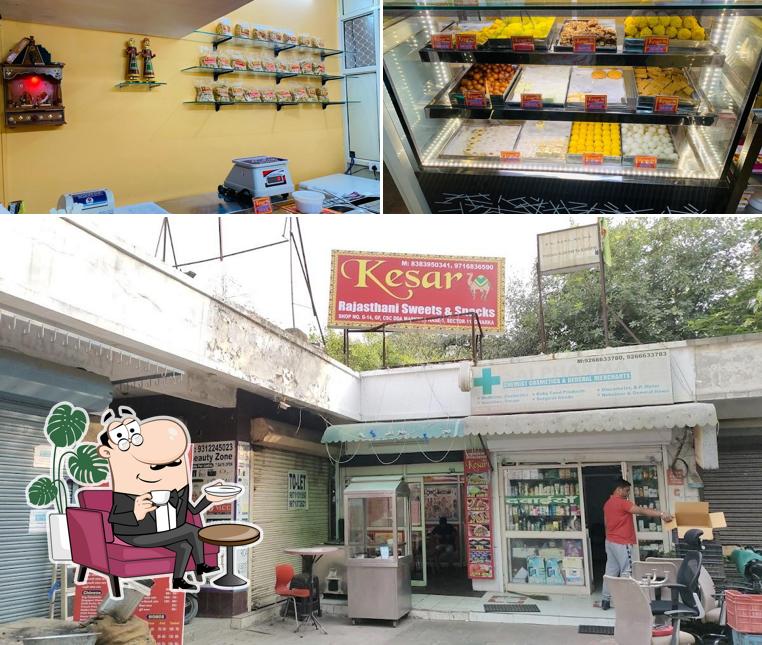 The interior of Kesar Rajasthani Food & Snacks