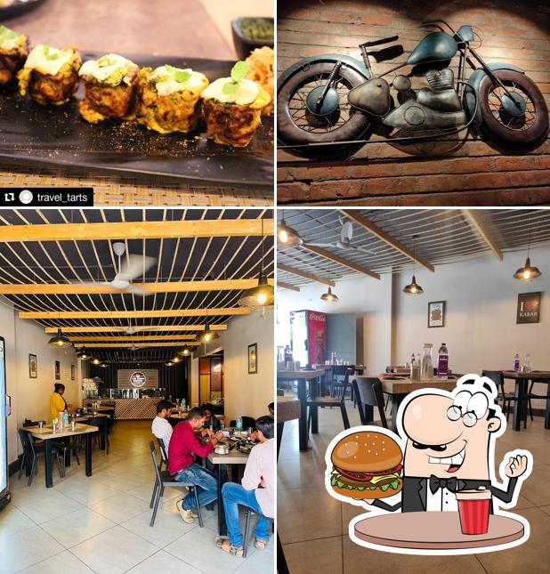 Get a burger at The Kabab Factory