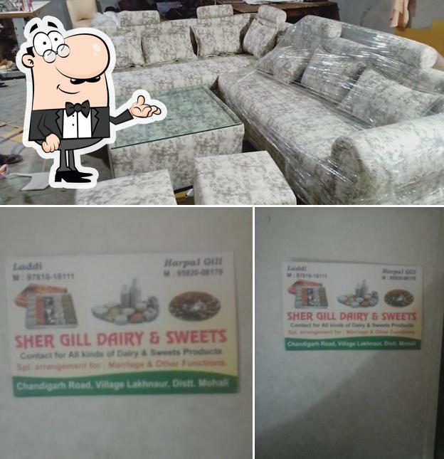 Take a seat at one of the tables at Shergill Dairy & Sweets
