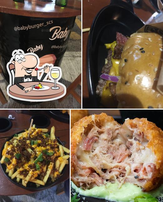 Comida em Baby Burger