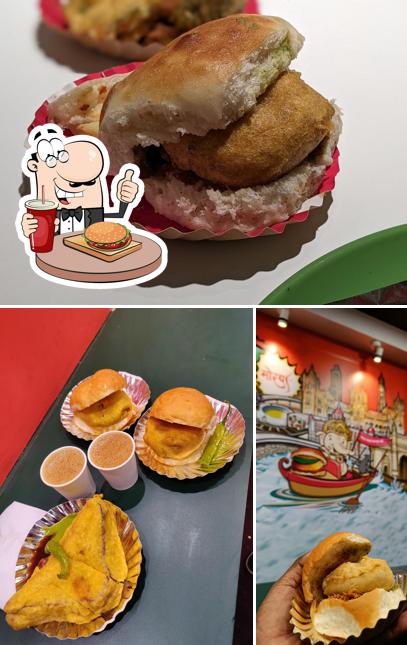 Try out a burger at Morya Mumbai wala
