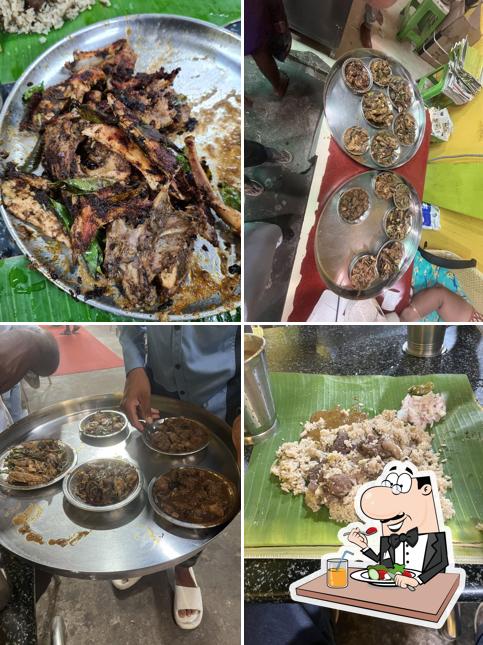 Food at Muthu mutton Stall& briyani