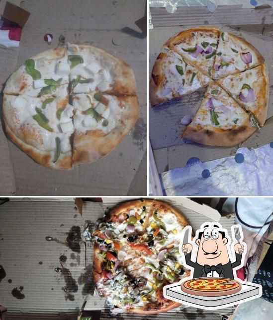 Pick various types of pizza