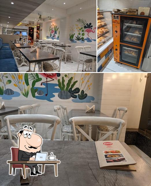 The interior of Velkin Sweets Bakery & Restaurant