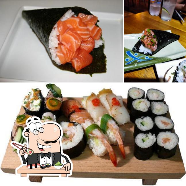 Prove diferentes opções de sushi