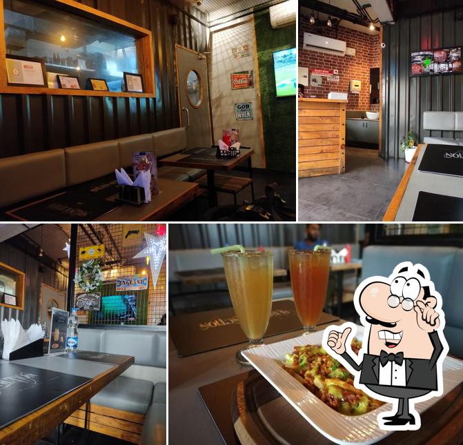 The interior of The Burger Junction, Edappally