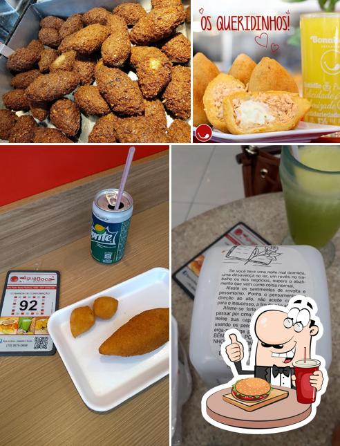 Os hambúrgueres do Bonaboca Salgaderia irão saciar diferentes gostos