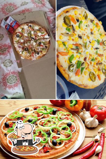 Pick pizza at AromaMocha Pizzeria