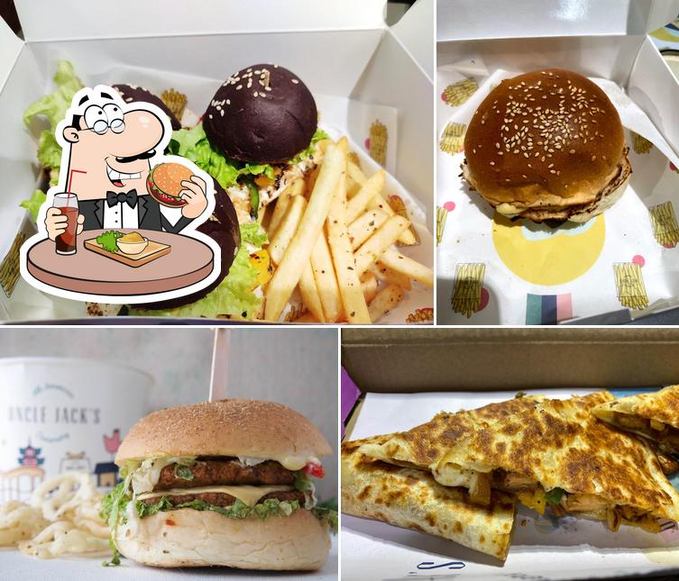 Try out a burger at Uncle Jack’s GK2