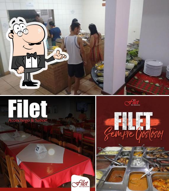 O interior do Filet Bar e Restaurante