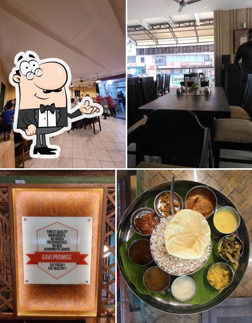 The interior of Aavi Restaurant