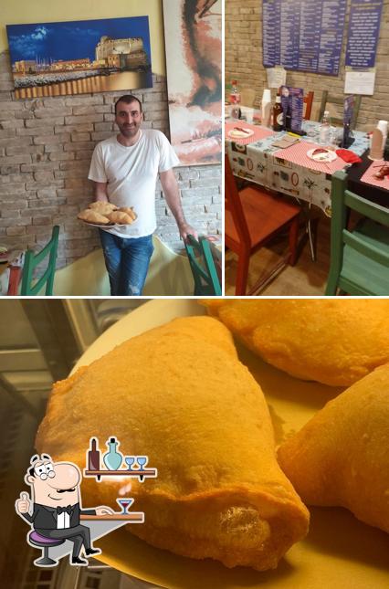 Tra le diverse cose da Pizzeria Buonumore si possono trovare la interni e cibo