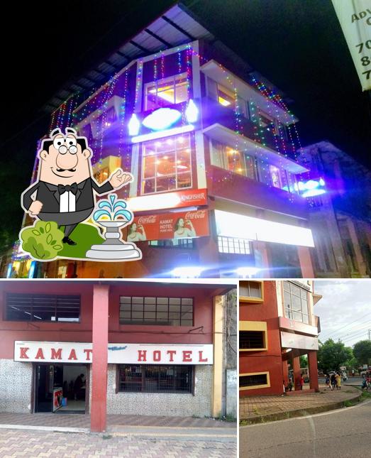 The exterior of Kamat Meghdoot Hotel