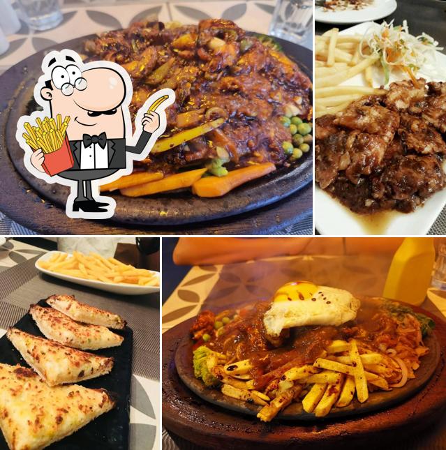 Order French fries at Kobe Sizzlers