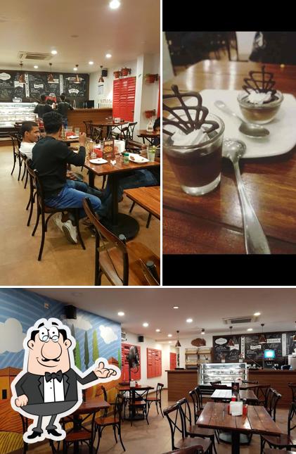 Take a seat at one of the tables at Onesta New Bel Road