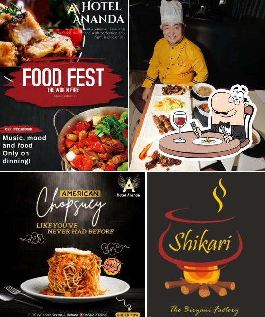 Meals at Hotel Ananda