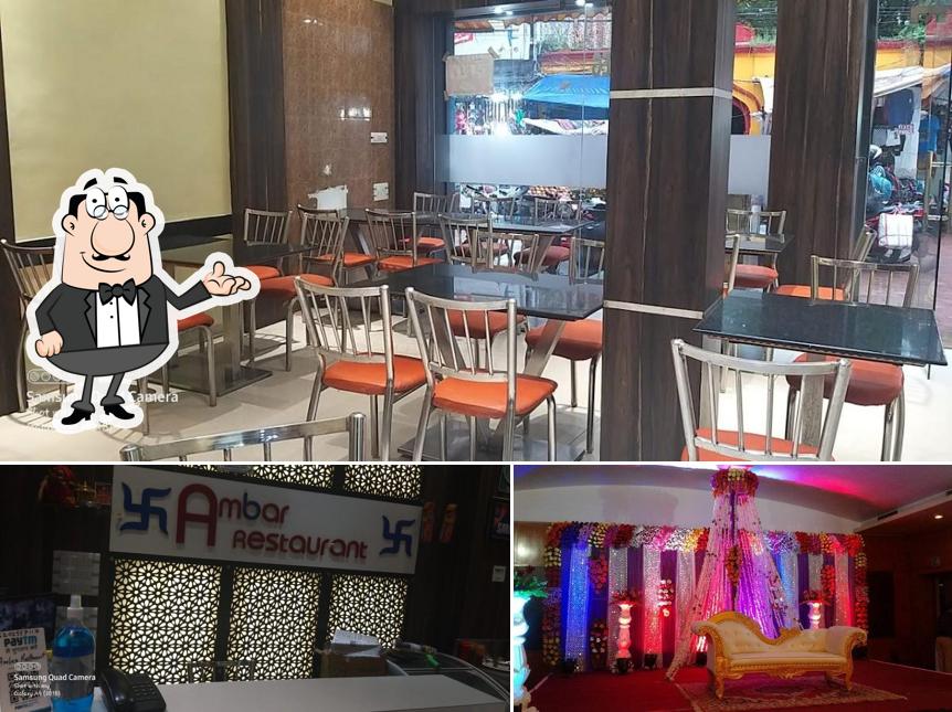 The interior of Amber Restaurant