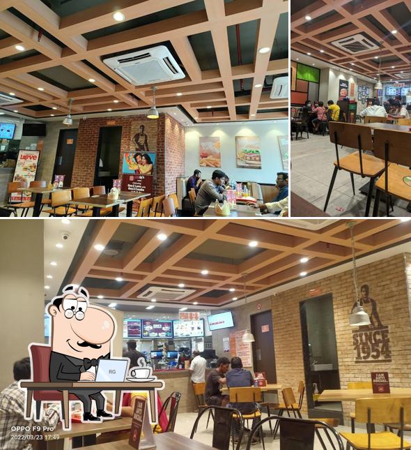 The interior of Burger King