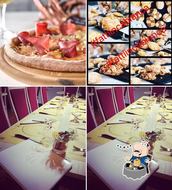 Dai un’occhiata alla foto che mostra la cibo e interni di Cà Bianca Breno
