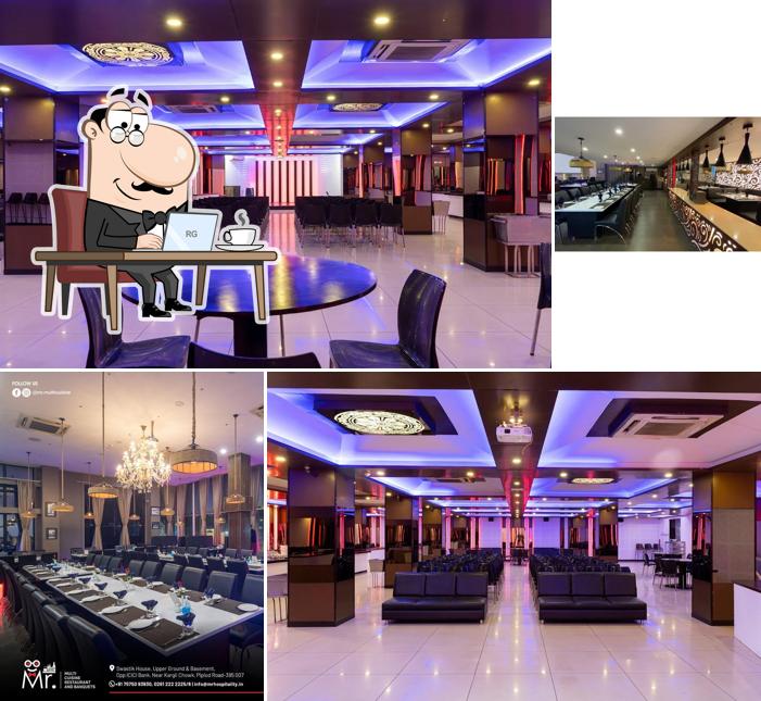 The interior of Mr. Multicuisine Restaurant and Banquets